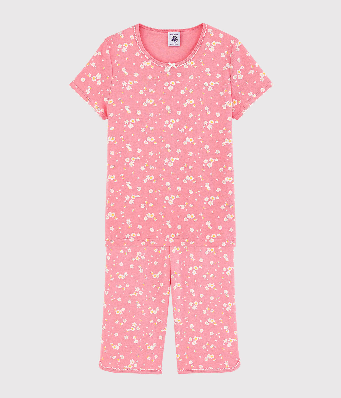 Pyjama Fille 100% Coton Petit Bateau - Imprimé Fleuri - Marque Française Depuis 1893