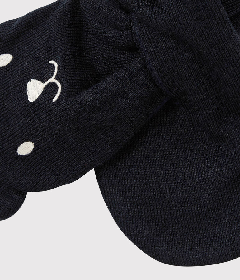 Echarpe b&eacute;b&eacute; doubl&eacute;e micropolaire bleu SMOKING