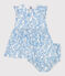 Robe bébé en coton et son bloomer, imprimés cerises bleues bleu MARSHMALLOW/ PORCELANA