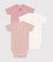 Lot de 3 bodies croisés manches courts en coton bébé variante 2