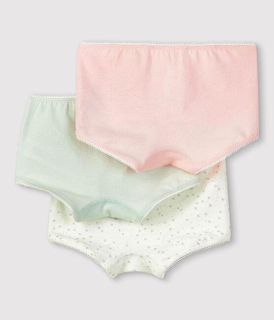 Lot de 3 shorties imprimé paillette petite fille en coton biologique et élasthanne variante 1