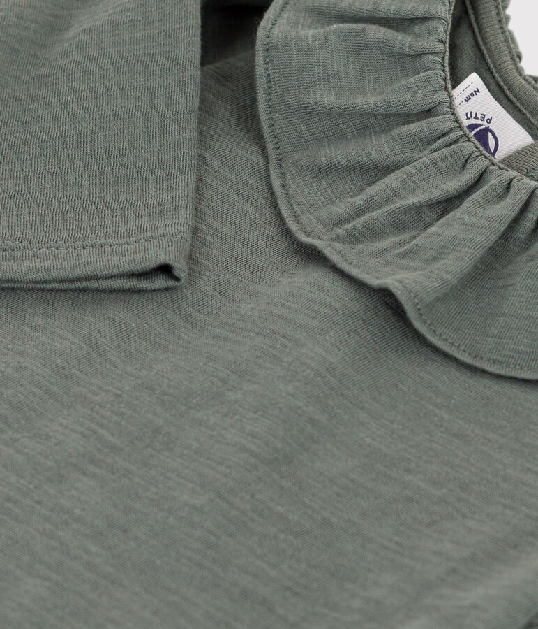 Blouse manches longues en jersey flamm&eacute; b&eacute;b&eacute; vert THUYA