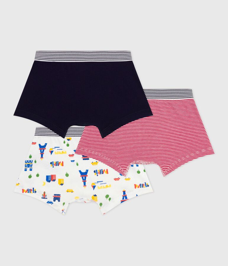Lot de boxers enfant en coton imprim&eacute; Paris multicouleur