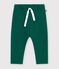 Pantalon de jogging b&eacute;b&eacute; en coton uni vert fonc&eacute;