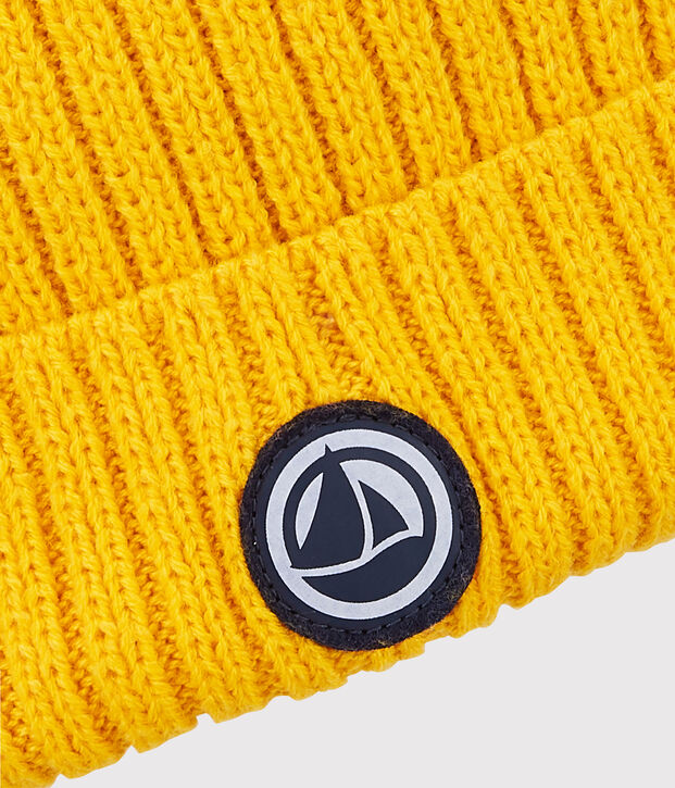 Bonnet enfant gar&ccedil;on-fille jaune