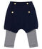 Legging avec short bébé fille bleu SMOKING/blanc MARSHMALLOW