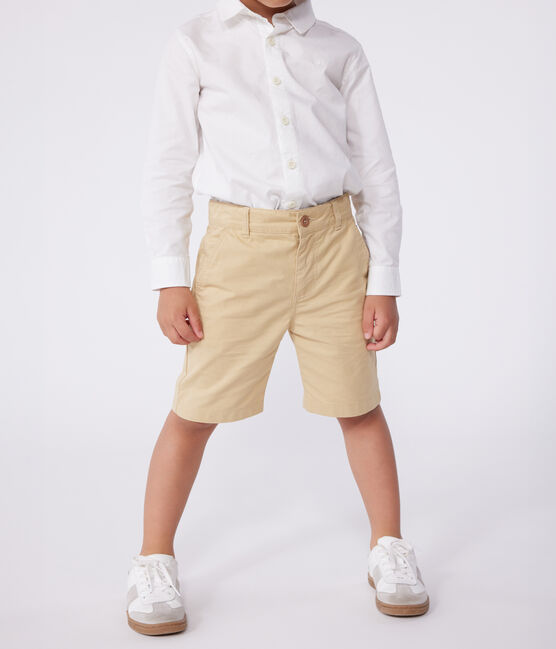 Bermuda en toile de coton enfant  garçon beige FACILE