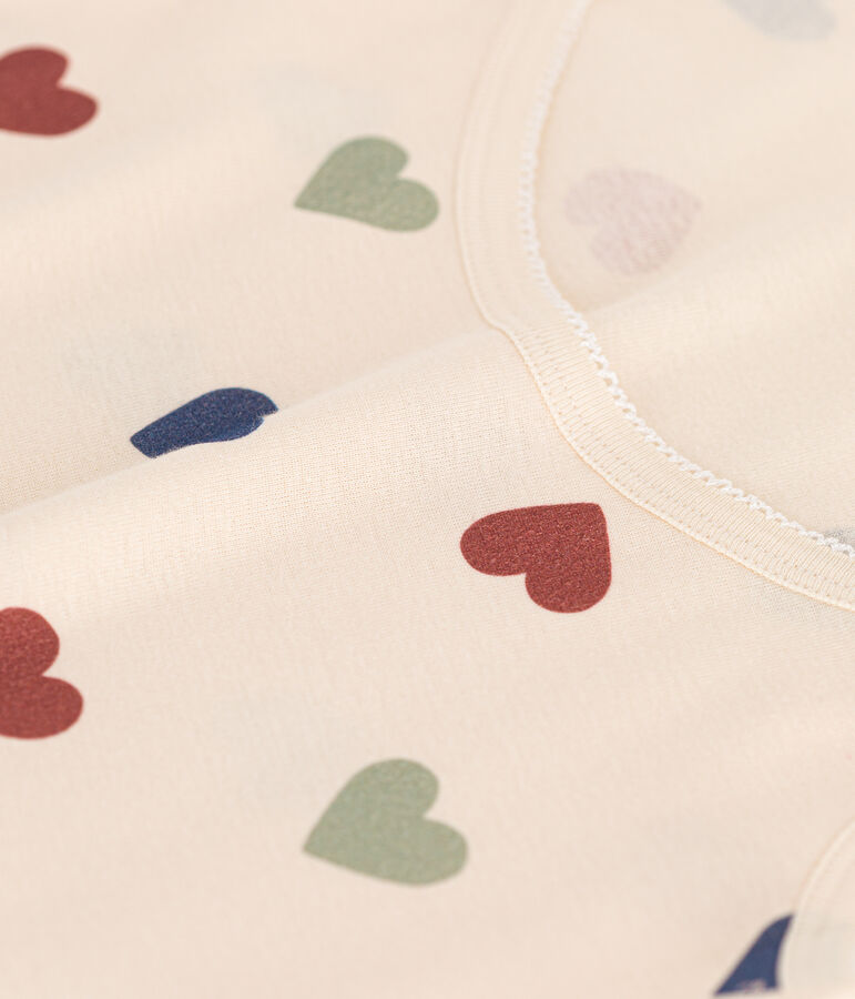 Nuisette en coton motif c&oelig;ur femme blanc AVALANCHE/ MULTICO