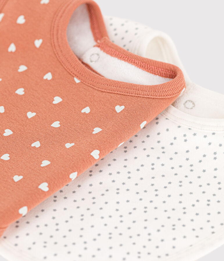 Lot de 2 bavoirs imprim&eacute;s b&eacute;b&eacute; en coton multicouleur