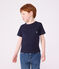Tee-shirt manches courtes enfant gar&ccedil;on bleu marine