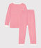 Pyjama rayé en velours enfant rouge MARSHMALLOW/blanc CORRIDA