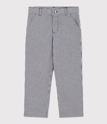 Pantalon en toile de coton rayé enfant garçon