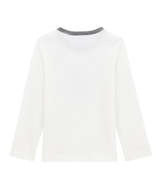 tee-shirt manches longues petit garçon blanc MARSHMALLOW
