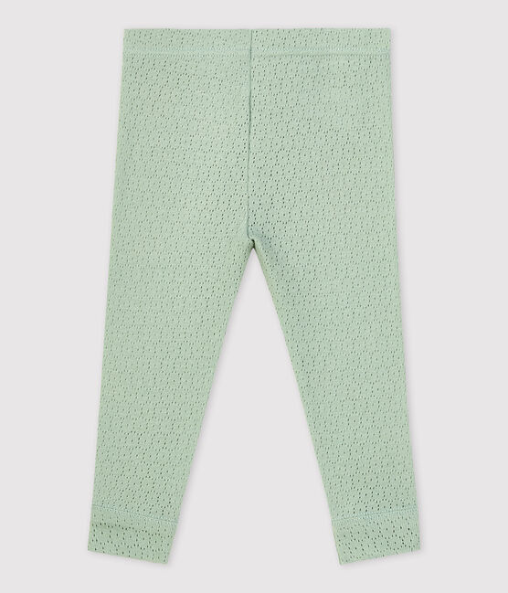 Legging en maille ajourée bébé vert HERBIER