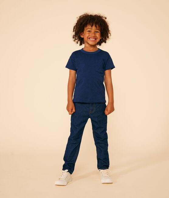 Tee-shirt en jersey flammé enfant garçon bleu MEDIEVAL