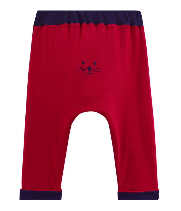 Pantalon b&eacute;b&eacute; gar&ccedil;on en maille rouge