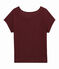 Tee shirt femme en lin brillant manches courtes rouge OGRE/jaune DORE
