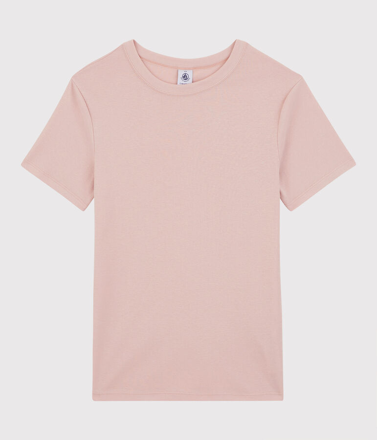 T-shirt col rond iconique en coton Femme rose