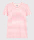 Tee-shirt Le Droit col rond en coton rayé femme