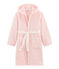 Robe de chambre enfant en polaire rose MINOIS/blanc MARSHMALLOW