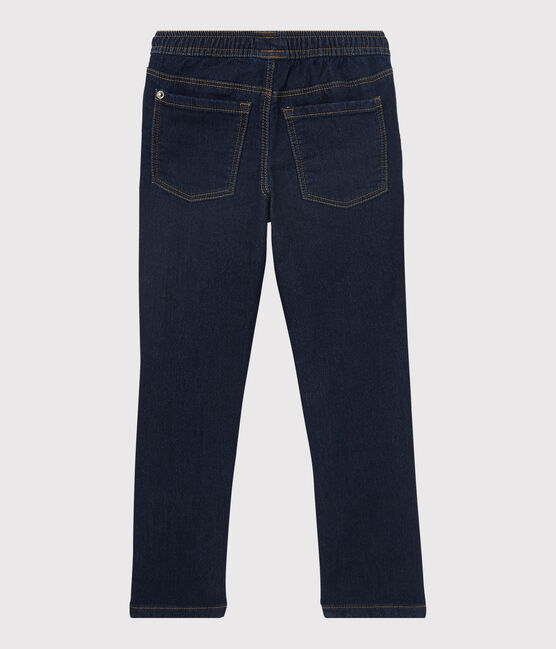 Pantalon regular en denim foncé enfant garçon bleu DENIM BLEU FONCE