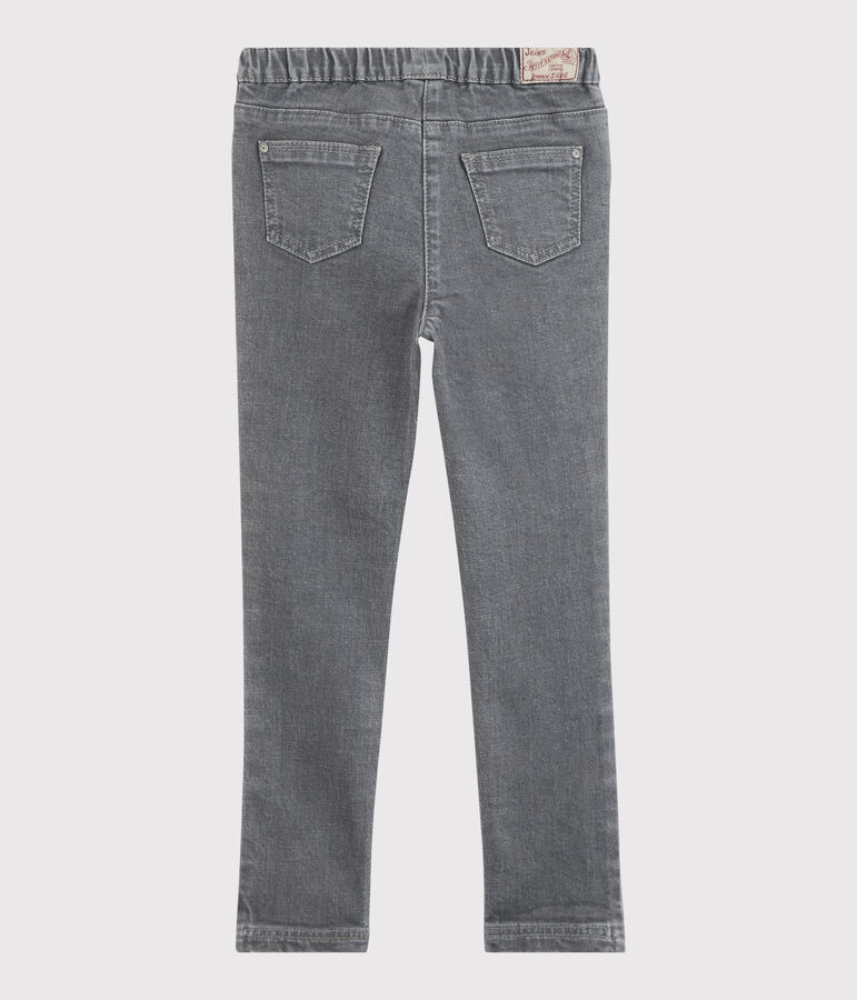Pantalon slim en denim enfant fille gris/DARK GREY