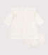Robe cérémonie bébé en velours brodé et son bloomer