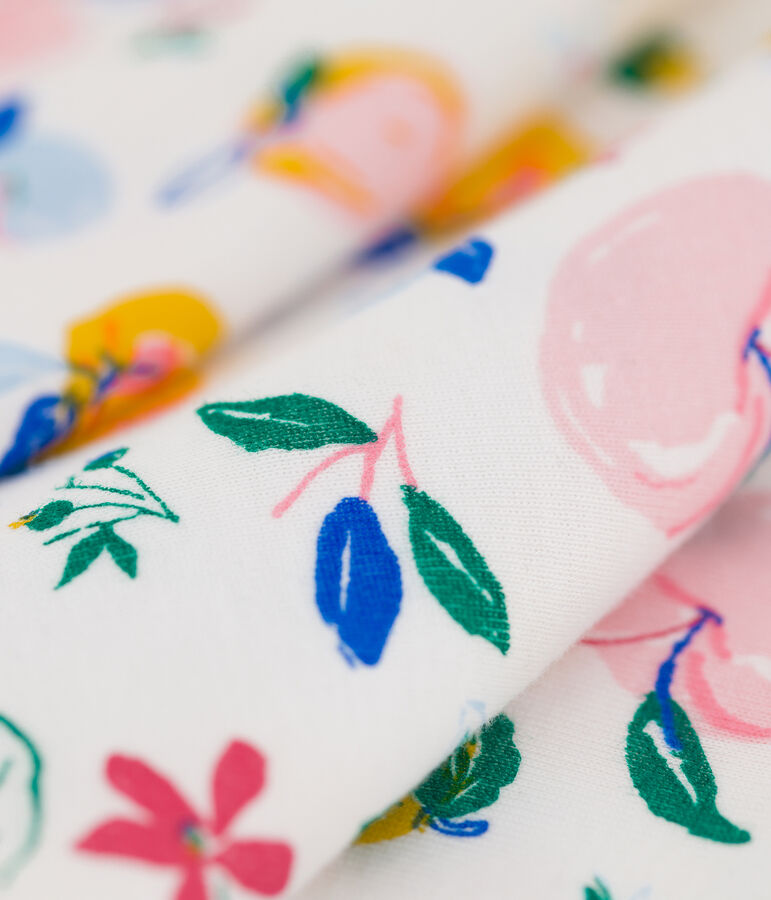 Jupe en coton enfant fille blanc MARSHMALLOW/blanc MULTICO