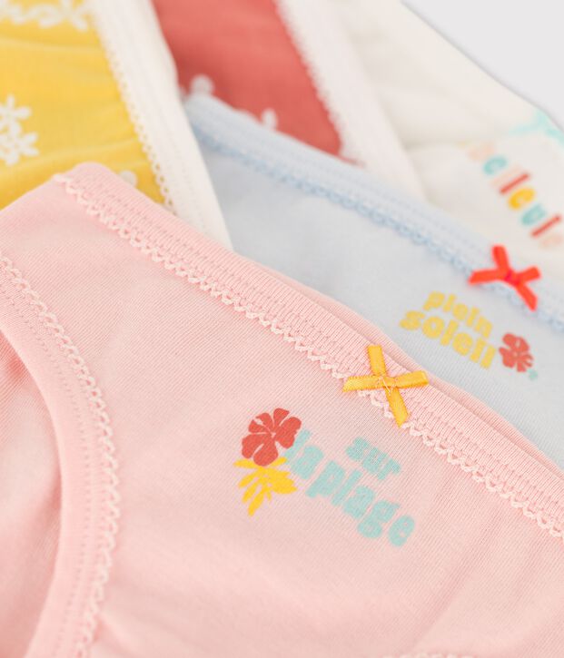 Lot de 5 culottes hawai petite fille en coton multicouleur