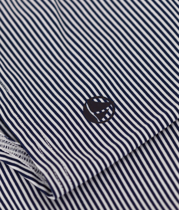 Maillot de bain ray&eacute; enfant gar&ccedil;on bleu/blanc