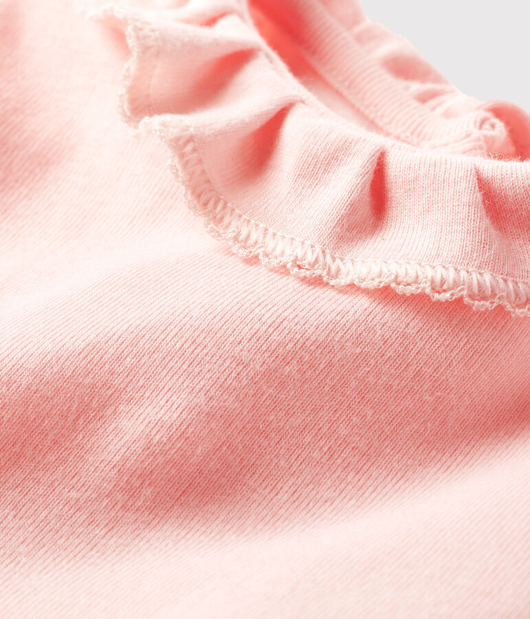 Body b&eacute;b&eacute; fille &agrave; collerette rose MINOIS