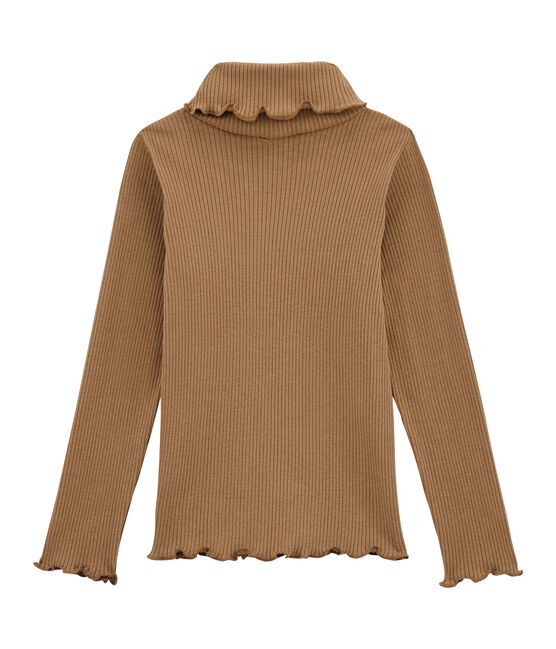 tee-shirtmanches longues col roulés marron BRINDILLE