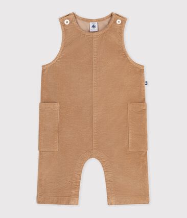 Combinaison longue bébé en velours uni