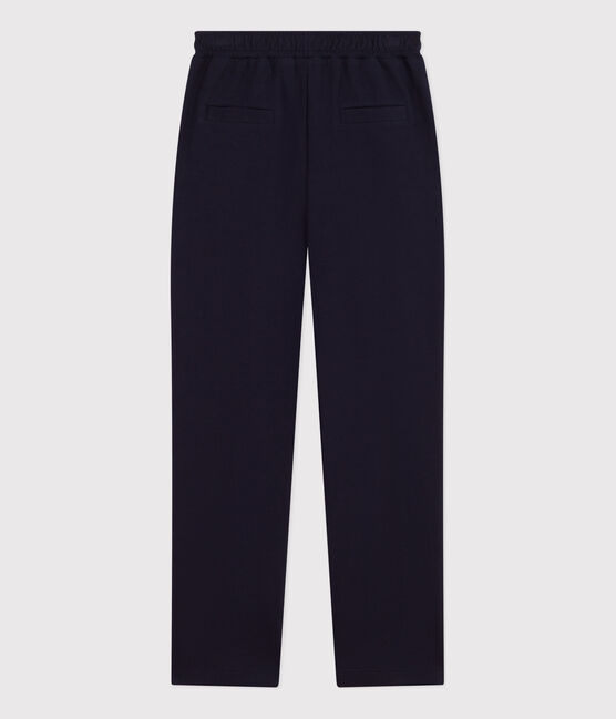Pantalon en coton et élasthanne femme bleu SMOKING