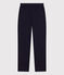 Pantalon en coton et élasthanne femme bleu SMOKING