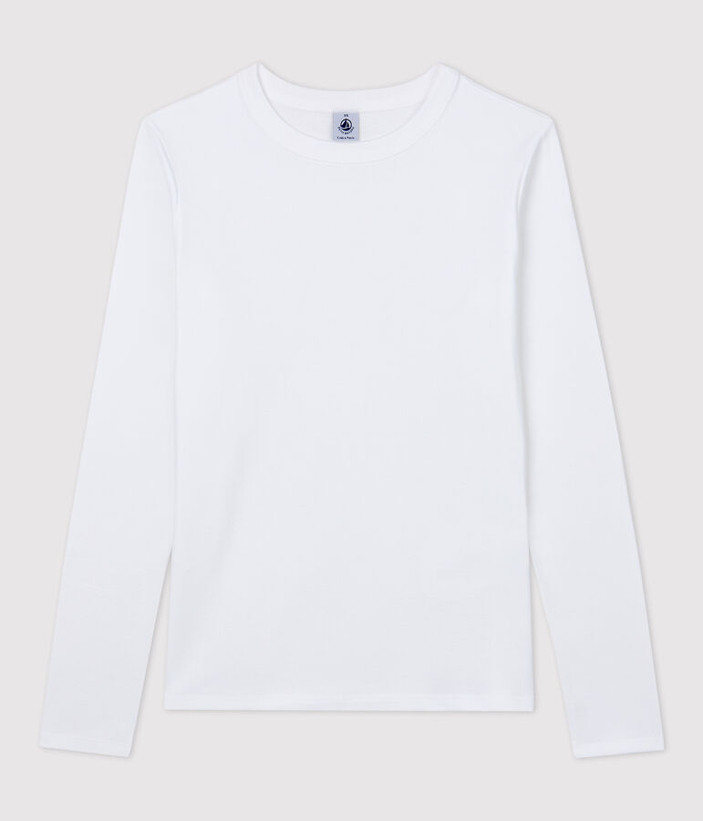 Tee-shirt L'ICONIQUE col rond en coton Femme blanc ECUME