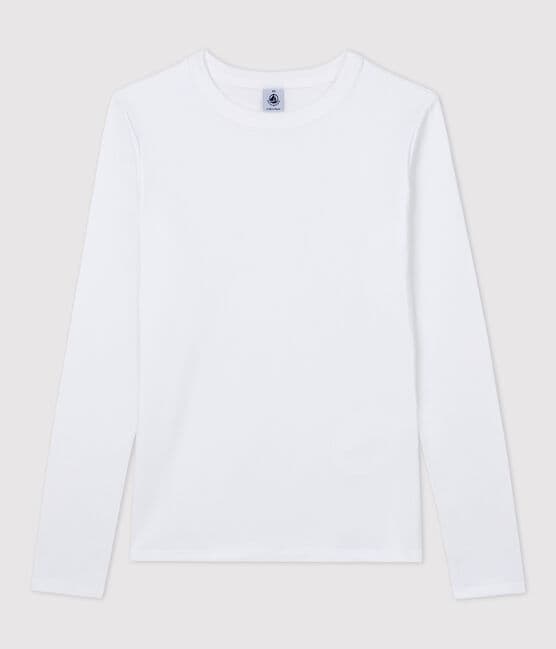 Tee-shirt L'ICONIQUE col rond en coton Femme blanc ECUME