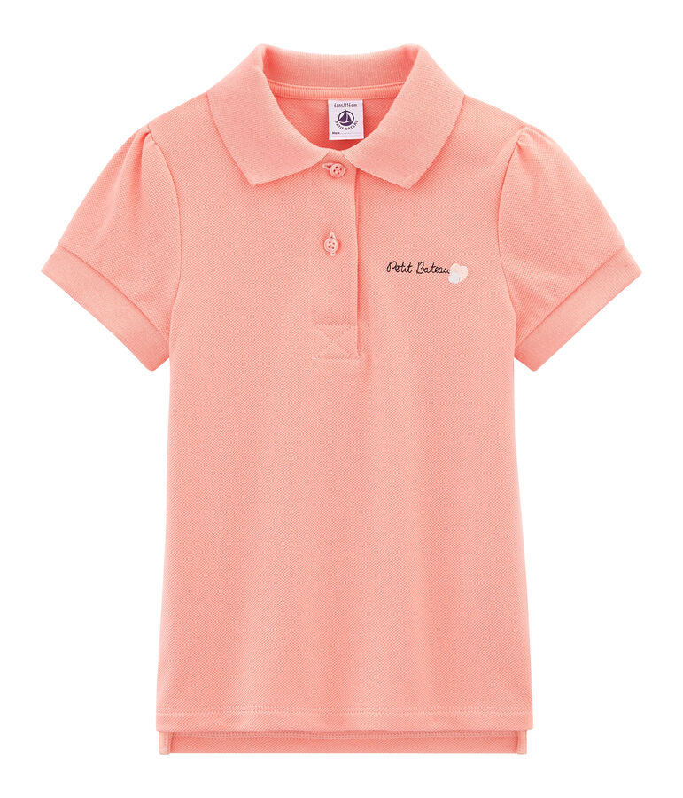 Polo &agrave; manches courtes enfant fille rose