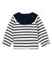 Marinière bébé fille revisitée beige COQUILLE/bleu SMOKING CN