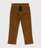 Pantalon droit en velours enfant garçon marron CUIVRE