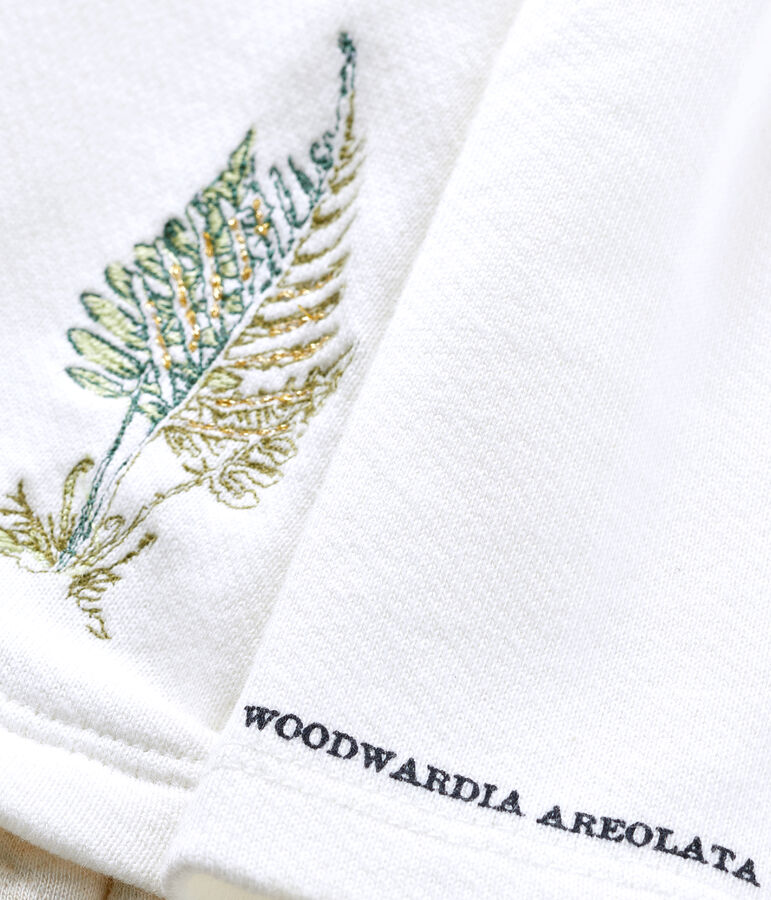 Robe b&eacute;b&eacute; fille Petit Bateau x Deyrolle blanc MARSHMALLOW