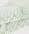 Chaussettes en coton anti dérapante bébé vert HERBIER/ MARSHMALLOW