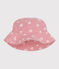 CAPELINE EN GAZE DE COTON A FLEURS ROSE ENFANT FILLE rose CHARME/blanc MARSHMALLOW
