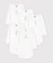 Lot de 5 bodies manches longues lapin bébé en coton variante 1