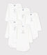 Lot de 5 bodies manches longues lapin bébé en coton