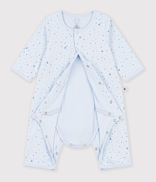 Bodyjama b&eacute;b&eacute; sans pieds en coton imprim&eacute; &agrave; &eacute;toiles bleu/multicouleur