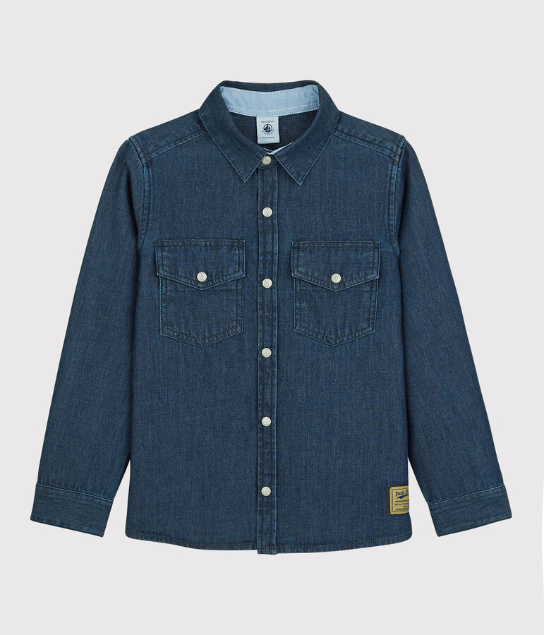 Chemise en denim enfant gar&ccedil;on bleu