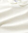 Tee-shirt manches courtes en coton enfant fille blanc MARSHMALLOW