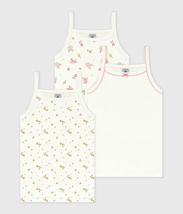 Lot de débardeurs enfant en coton imprimé fleuri