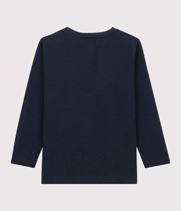 Tee-shirt s&eacute;rigraphi&eacute; enfant gar&ccedil;on bleu marine